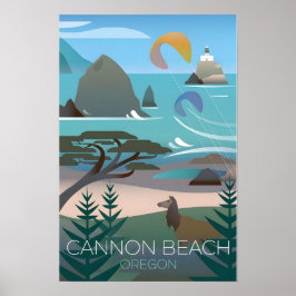 Praia de Cannon, Oregon Impressão