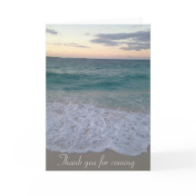 praia de cartões de agradecimentos