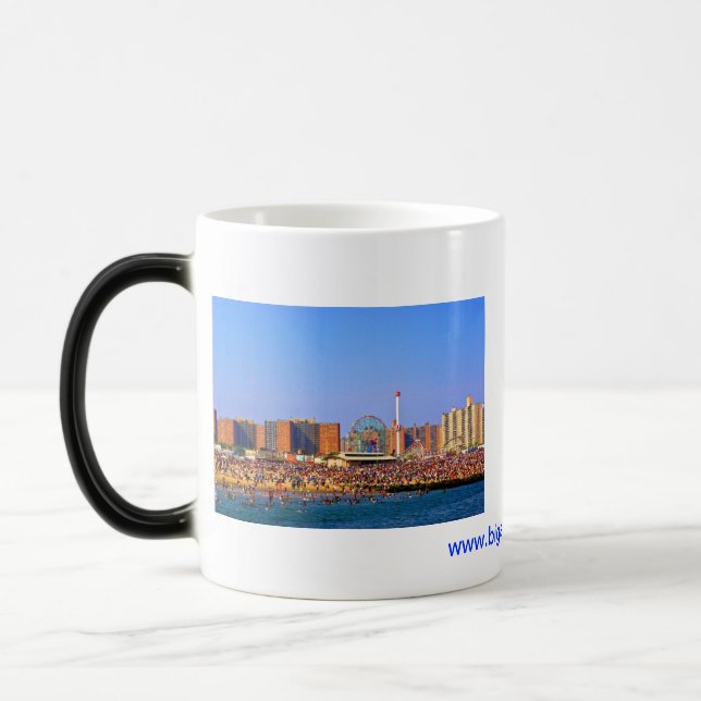 Praia de Coney Island - caneca de NYC (Esquerda)