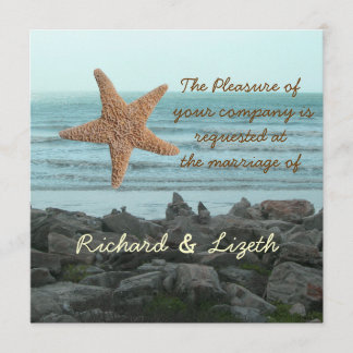 praia de convite de casamento