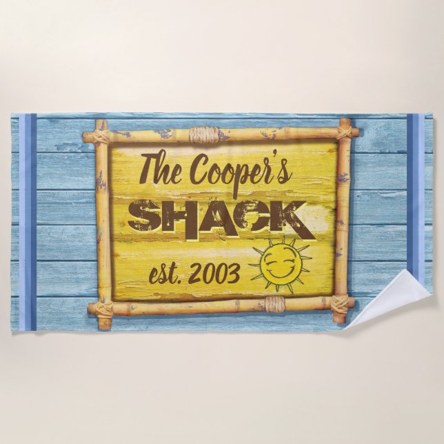 Praia de Driftwood, uma grande toalha de praia (Frente)