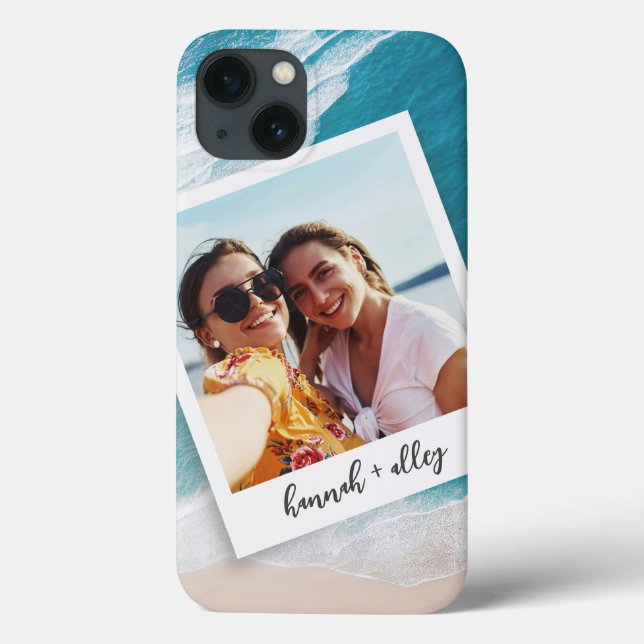 Praia de Texto de Script Personalizado de Fotograf (Verso)