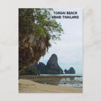 Praia de Tonsai, Krabi Tailândia Cartão Postal