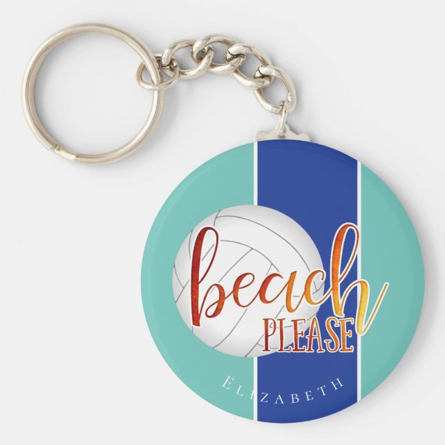 praia divertida, por favor, meninas, chaveiro de v (Frente)