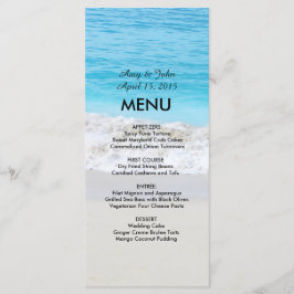 Praia do menu de casamento de praia1