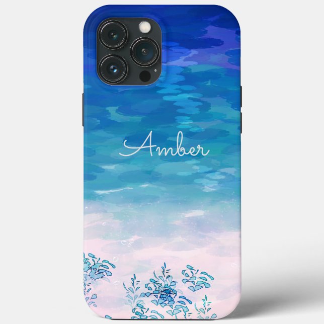 Praia do Oceano Azul Personalizada (Verso)
