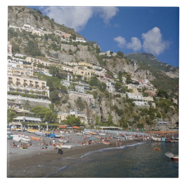 Praia em Positano, Campânia, Itália (Frente)