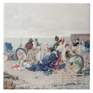 Praia em Yport, 1878 (óleo em canvas)