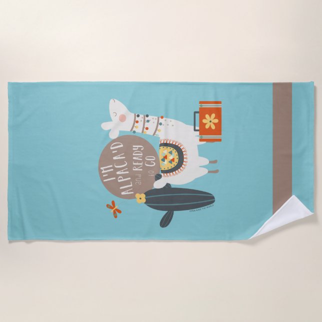 Praia Eu sou Alpaca'd e apronto-me para ir toalha de (Frente)