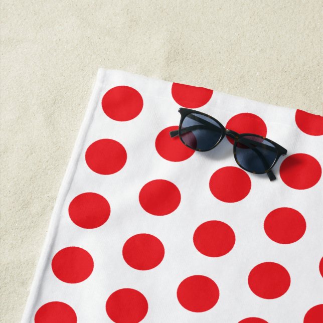 Praia Grande Toalha de Bolinhas Vermelhas (In Situ)