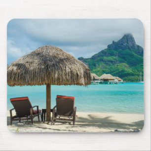 Praia no mousepad de Bora Bora