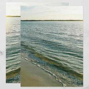Praia no papel de scrapbook de Vazio de fundo sola