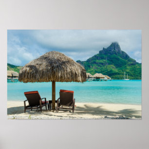 Praia no poster de Bora Bora