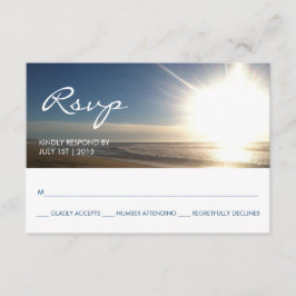 Praia no Sunset - Placa de resposta RSVP
