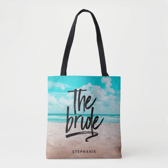 Praia Personalizada A Bag Bride Tote (Frente)