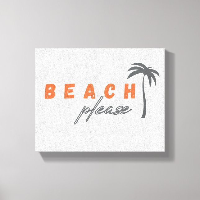 praia, por favor. Canvas Wall Art (Frente)