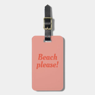 Praia, por favor - etiqueta de bagagem