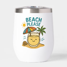 Praia, Por Favor, Tumbador De Vinho De Aço Inoxidá