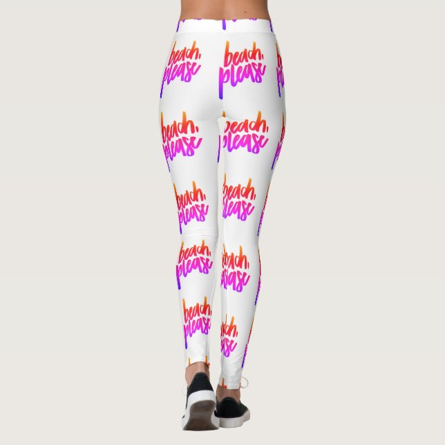 Praia Por Leggings (Verso)