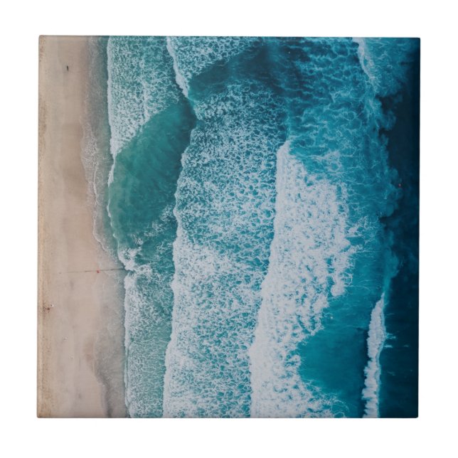 Praia Sandy das Ondas do Oceano Azul (Frente)