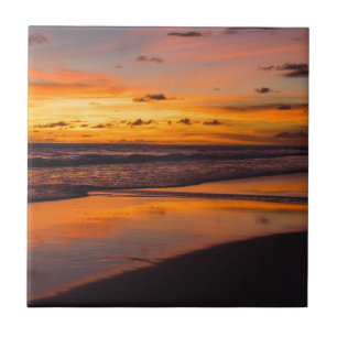 Praia Sunset Ocean View Orange Yellow