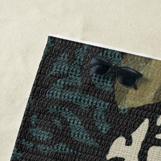 Praia toalha de ioga de rolagem à luz da vela