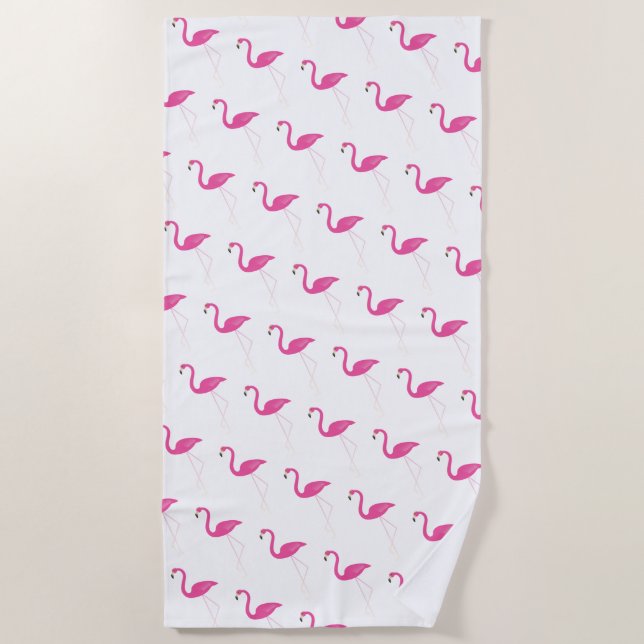 Praia Toalha de praia, Flamingos, rosa (Frente)
