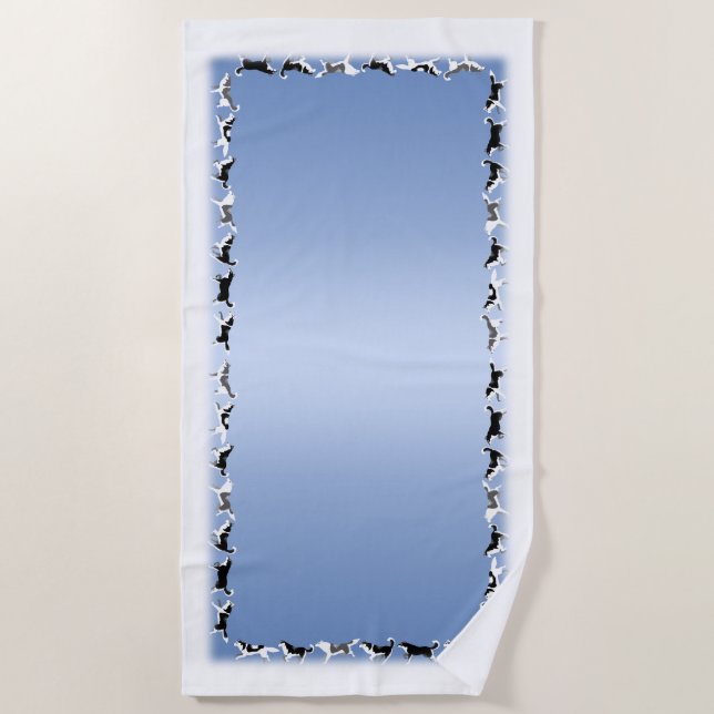 Praia Toalha de rouco Cão Rouco Malamute Beach Towel (Frente)