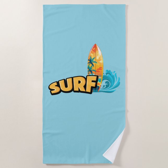 Praia Toalha de Surf para Amantes de Surf  (Frente)