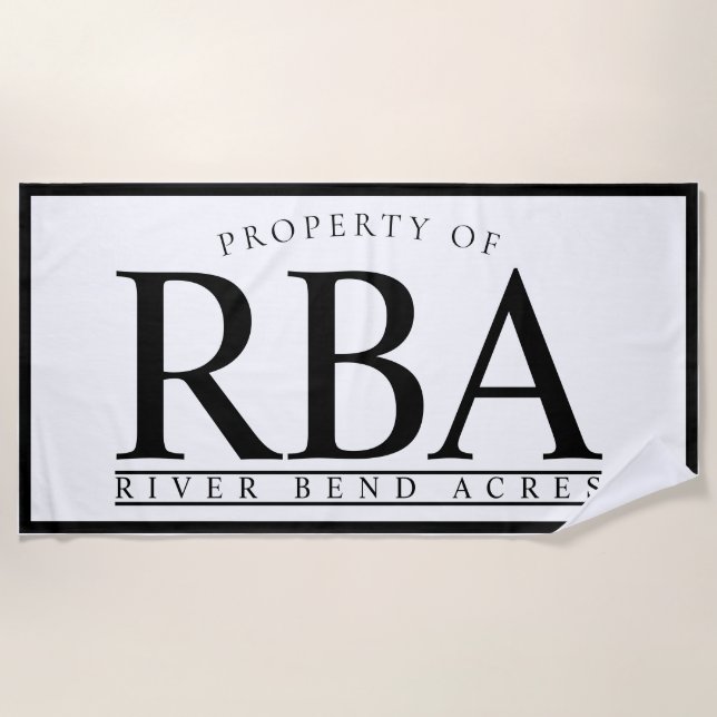 Praia Toalha PERSONALIZADA do nome de família de TOALHA (Frente)