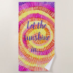 Praia Toalha PinWheel Amarelo, Rosa, Laranja