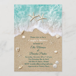 Praia Waves e Casal de Starfish Convite ao Chá