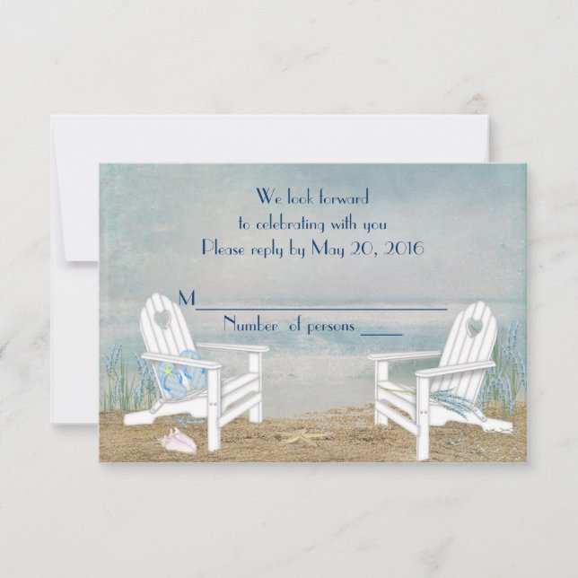 Praia Wedding RSVP (Frente)