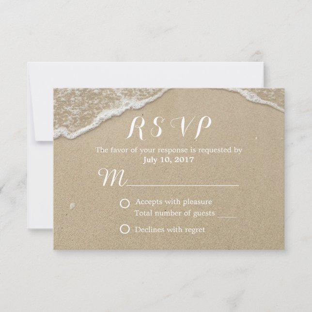 Praia Wedding RSVP (Frente)