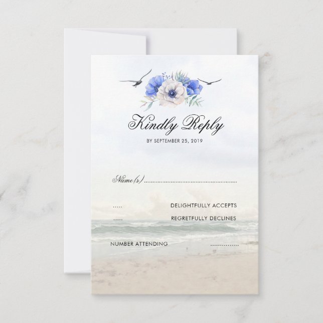 Praia Wedding RSVP (Frente)