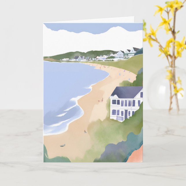 Praias de Bonnet Shores | Rhode Island Cartão de A (Flor Amarela)