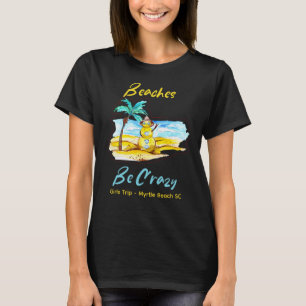 Praias Ficar Louca Camiseta Meninas Fim de Semana