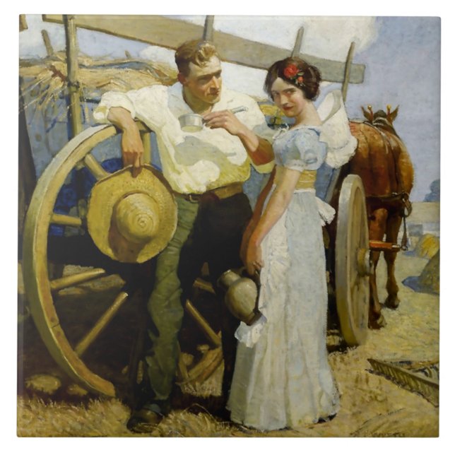 “Prairie Couple and Wagon” by NC Wyeth (Frente)