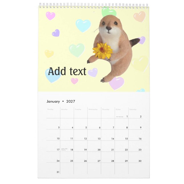 prairie dog, Calendário (Jan 2027)