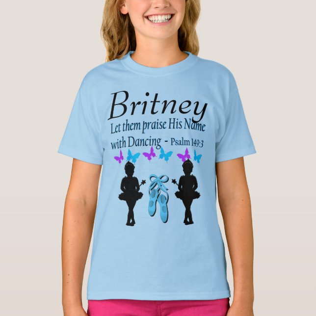 PRAISE SEU NOME BALLERINA PERSONALIZADO A CAMISETA (Frente)