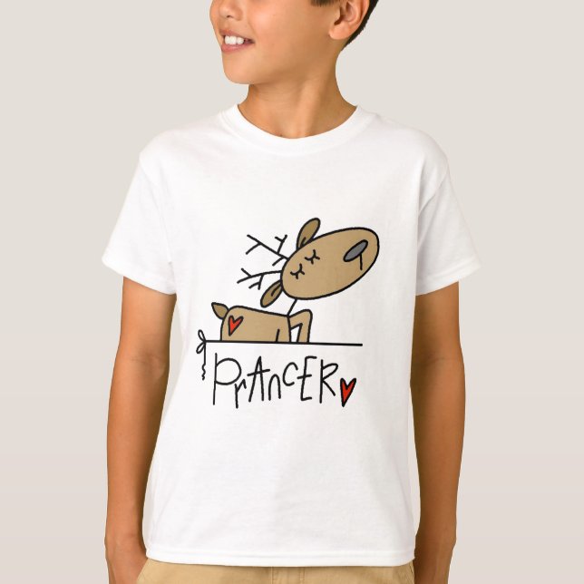 Prancer Reindeer Camisetas e presentes (Frente)