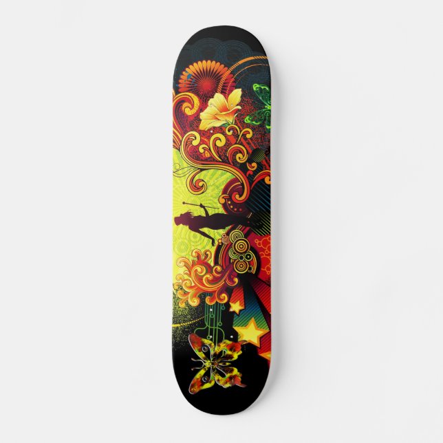 Prancha de skate Butterfly Art 20A (Frente)