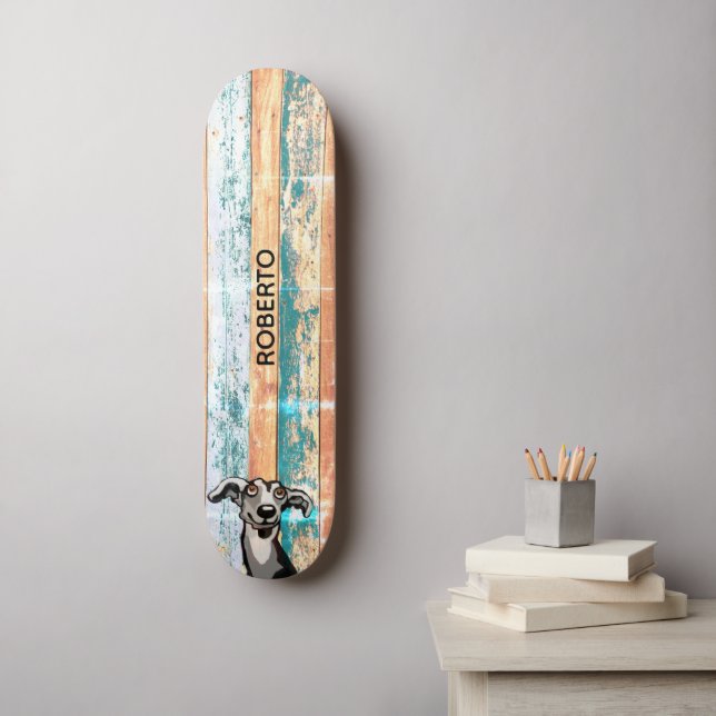 Prancha de Skate de Madeira Desgastada Pelo Tempo (Arte de parede)