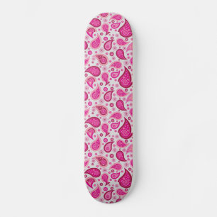 PRANCHA DE SKATE ESTILO BOHEMIAN ROSA PAISLEY