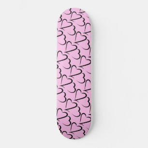 prancha de skate Heart 23™ rosa e preta