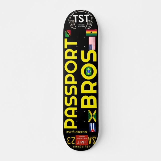 PRANCHA DE SKATE PASSPORT BROS 7 3/4" (Frente)