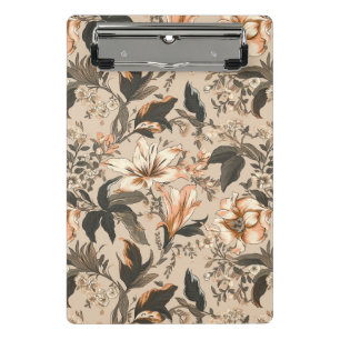 Prancheta Área de Transferência Mini Padrão Floral Vintage