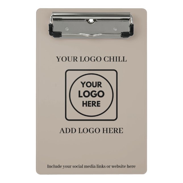 Prancheta Beige Sand Custom Logo Mini clipboard (Frente)