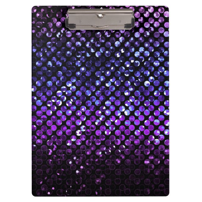 Prancheta Bling de cristal roxo Strass (Frente)