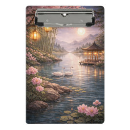 Prancheta Cherry Blossom Swan Lake Mini Clipboard – 